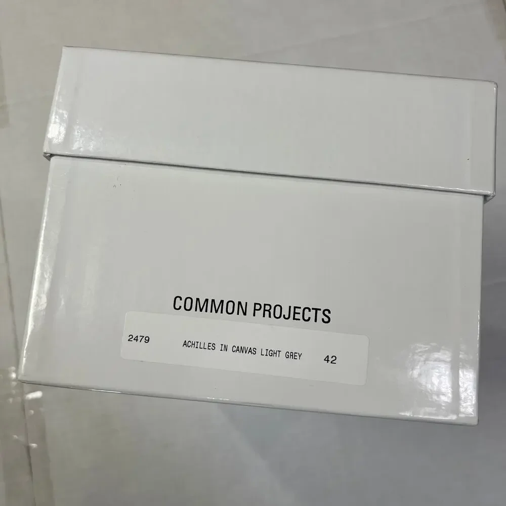 Common Projects Achilles Canvas Sneakers SIZE 42 US 9 Gray 2479 0573 NEW IN BOX